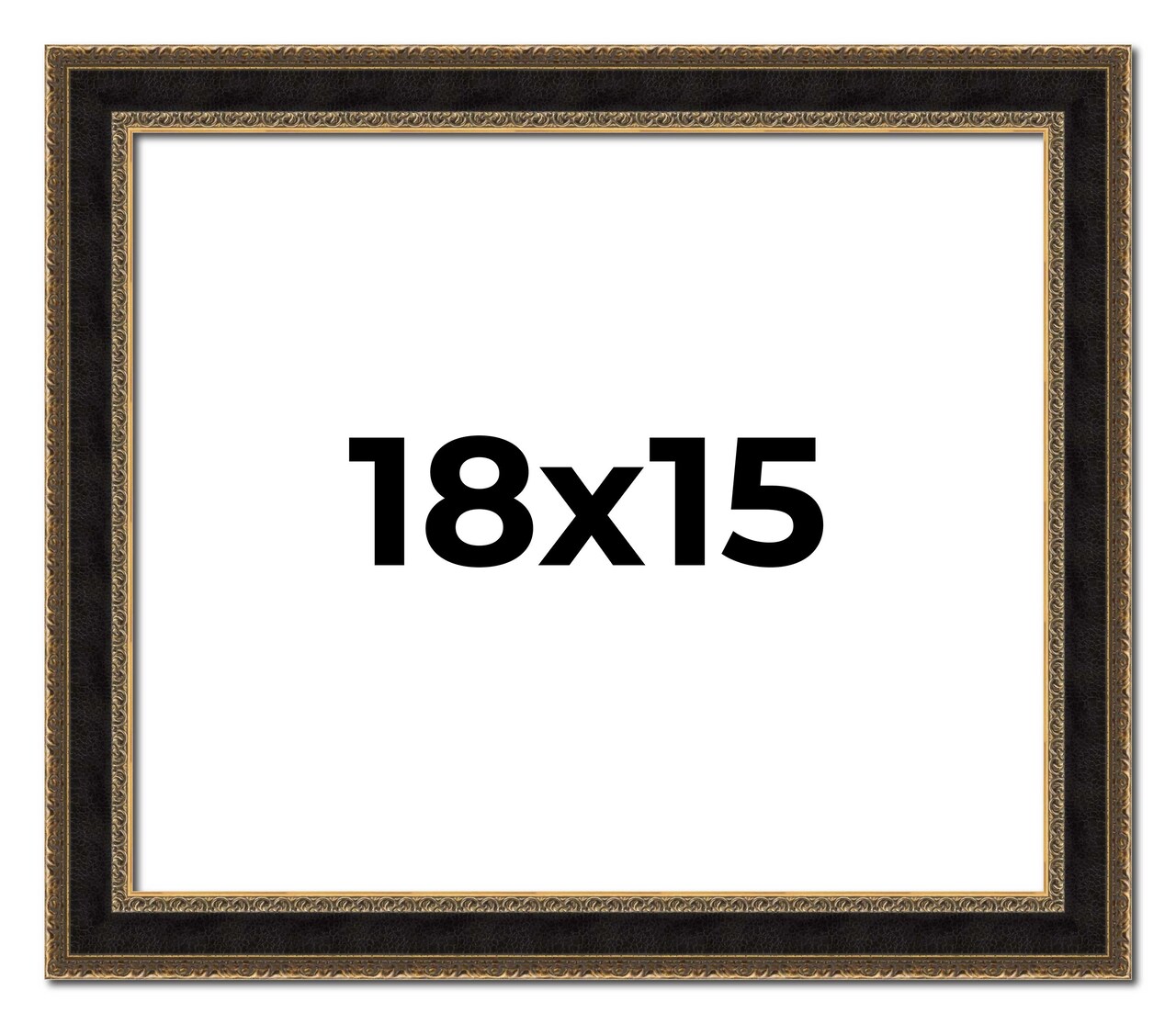 Ornate Brown Picture Frame - UV Acrylic, Backing Board, Hanging Hardware Included